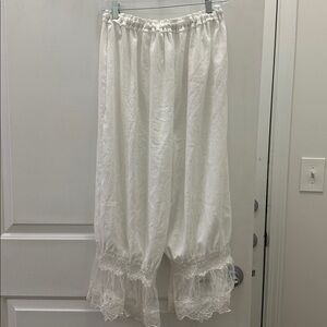 Free people forever young white lace bloomer pants